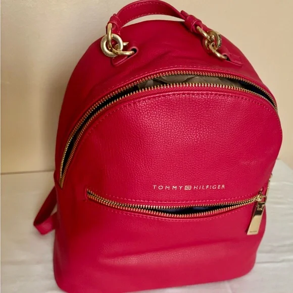 Tommy Hilfiger Women's Jaden Plus Red Backpack - Picture 5 of 10